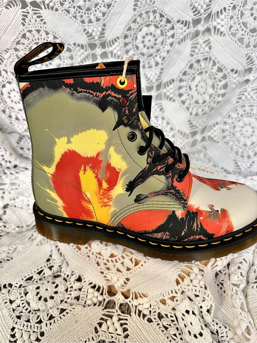 Dr. Martens 1460 x Tate Museum Collab 'Volcanic Flare' Leather Boots - New With - Picture 6 of 15